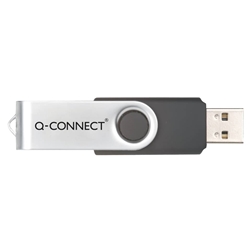 Chiavetta USB Q-Connect 2.0 bianco 4 GB con cappuccio di protezione