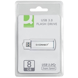 Flash Drive Q-Connect Memoria USB portatile 3.0 argento/nero 8 GB