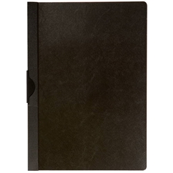 Cartellina con clip Q-Connect PVC 22x30 7 cm nero - conf. 25