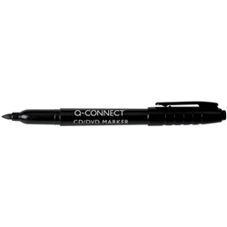 Pennarello permanente per CD Q-Connect tonda 1 mm nero - conf.10