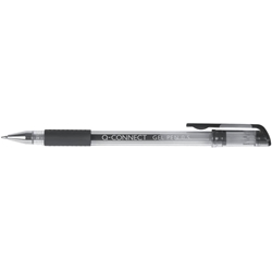 Penna a sfera inchiostro gel Q-Connect con cappuccio 0 5 mm nero