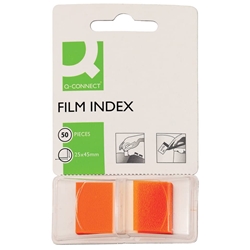 Segnapagina Q-Connect 25x43 mm arancio blocchetto da 50 - KF03636