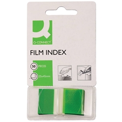 Segnapagina Q-Connect 25x43 mm verde blocchetto da 50 - KF03635