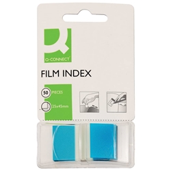 Segnapagina Q-Connect 25x43 mm blu blocchetto da 50 - KF03632
