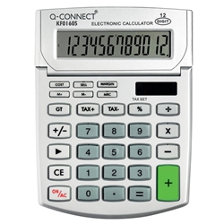 Calcolatrice solare da tavolo Q-Connect media 12 a cifre KF01605