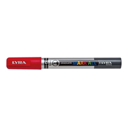 Marcatore a tempera Lyra Graduate Mark All-punta tonda-1 mm-rosso