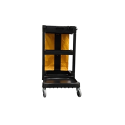 Carrello per pulizie Janitor Rubbermaid nero-ruote 2 fisse 2 mobili
