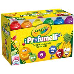 Profumelli Crayola - tempere lavabili in barattoli - conf. 6
