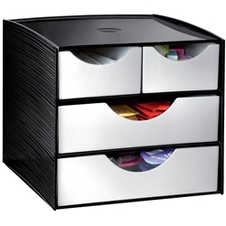 Cassettiera da tavolo CEP-4 cassetti-18 5x18 6x17 5cm-nero