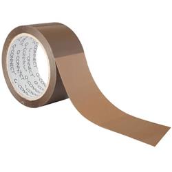 Nastro adesivo da imballo Q-Connect-50mm x 66m-rumoroso-avana-conf.6