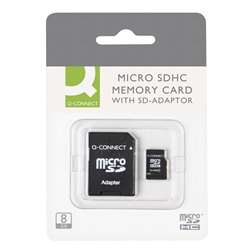 Scheda di memoria Q-Connect-Micro SDHC-8 GB