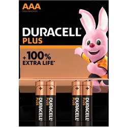 Batterie alcaline Duracell Plus100 - Ministilo AAA - MN2400 - conf. 4
