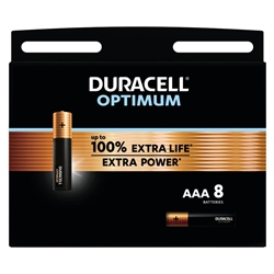Batterie alcaline Duracell Optimum - Ministilo AAA - MN2400 - conf. 8
