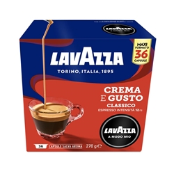 Caffè in cialde A Modo Mio Lavazza-Crema&Gusto-conf. 36