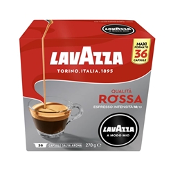 Caffè in cialde A Modo Mio Lavazza-Qualità Rossa-conf.36