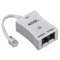 Filtro ADSL Hama-2 prese jack 6p 4c-bianco