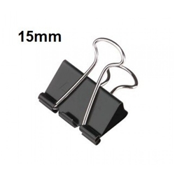 Molle fermacarte 15 mm nero - conf. 48