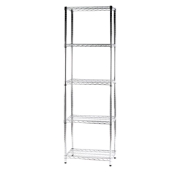Scaffale 5 ripiani Serena Group acciaio cromato 60x35x200 cm grigio