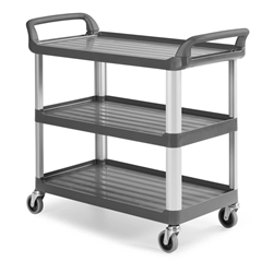 Carrello grigio a 3 ripiani TTS Shelf 3700 polipropilene 111x50x105 cm