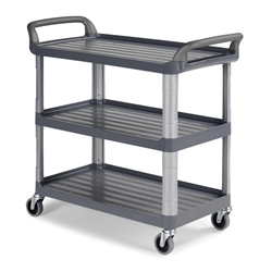 Carrello grigio a 3 ripiani TTS 3800 polipropilene 111x50x102 5 cm