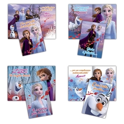 Biglietti augurali Rex-Sadoch 11 5x16 8 assortiti frozen conf. 12