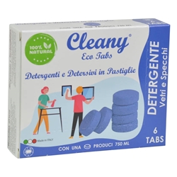 Detergente in pastiglie - Cleany Eco - vetri brezza - conf. 6