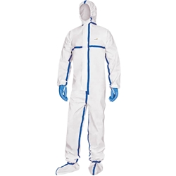 Tuta integrale monouso Delta Plus - tipo 4B - taglia L - bianco
