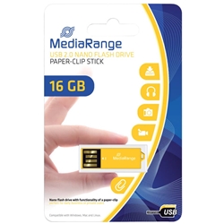 Chiavetta USB 2.0 nano - Media Range - 16 gb - giallo