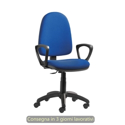 Sedia operativa - Seditaly braccioli fissi acrilico - blu