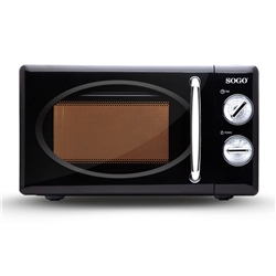 Microonde in alluminio - Sogo Vintage - 20 lt - 700 W - nero