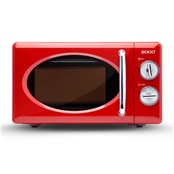Microonde in alluminio - Sogo Vintage - 20 lt - 700 W - rosso