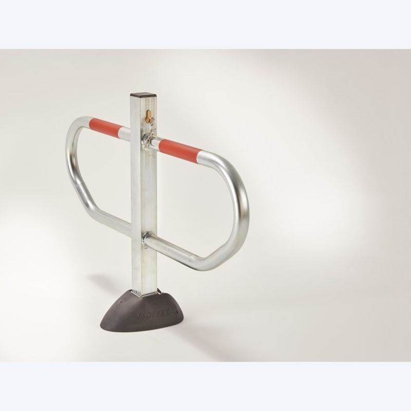 Barriere de Parking Design Pied Central avec arceaux 60 cm - Serrure canon europ