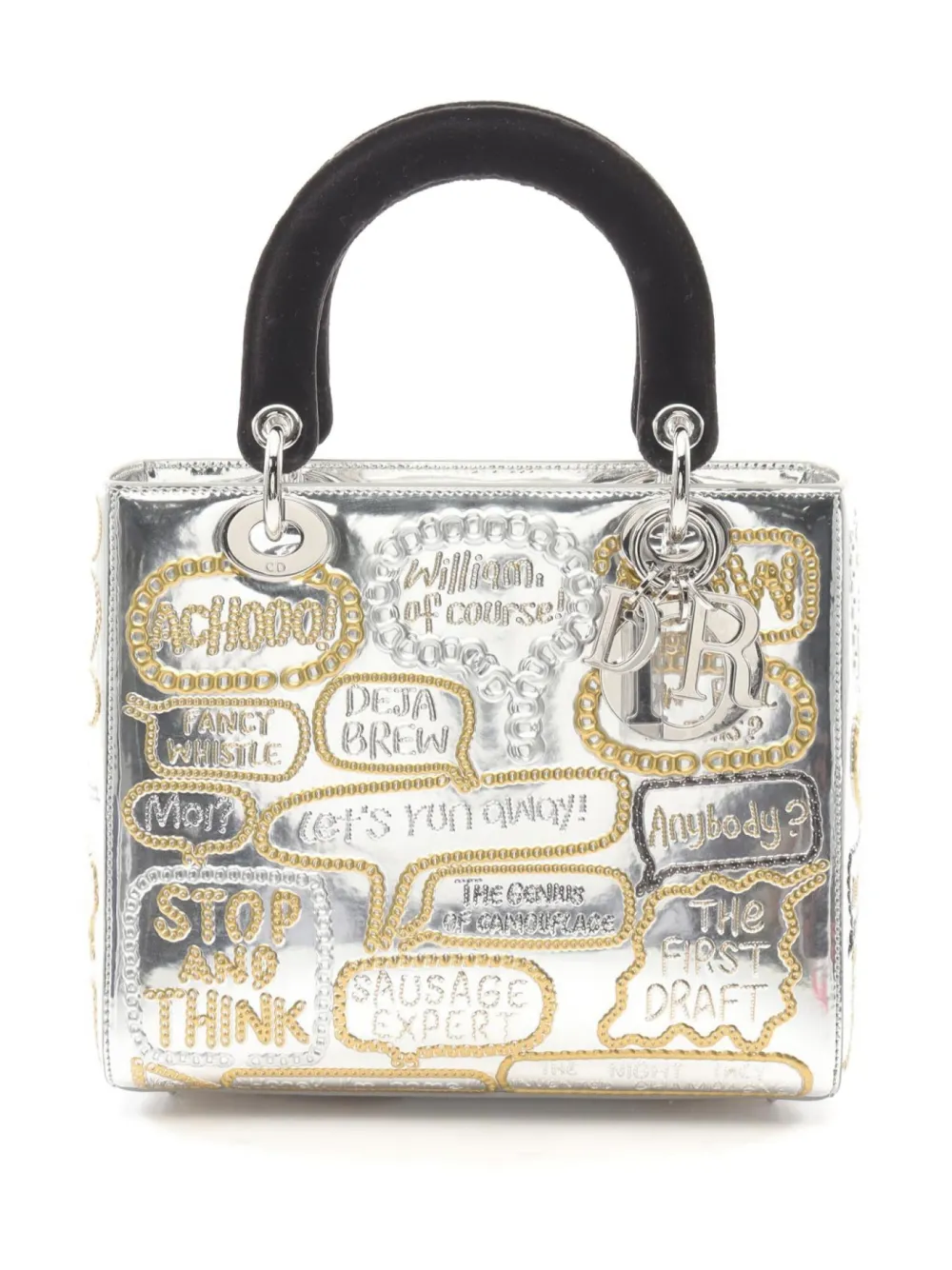 Christian Dior Pre-Owned Borsa a mano Lady Dior 2010 - Argento