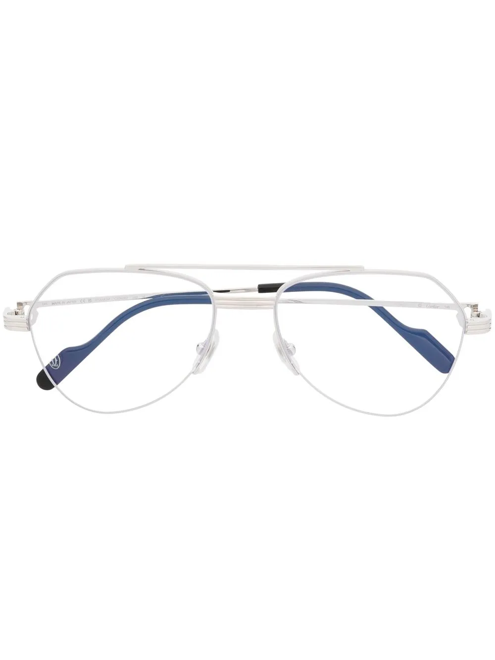 Cartier Eyewear Occhiali C de Cartier con montatura stile pilota - Argento