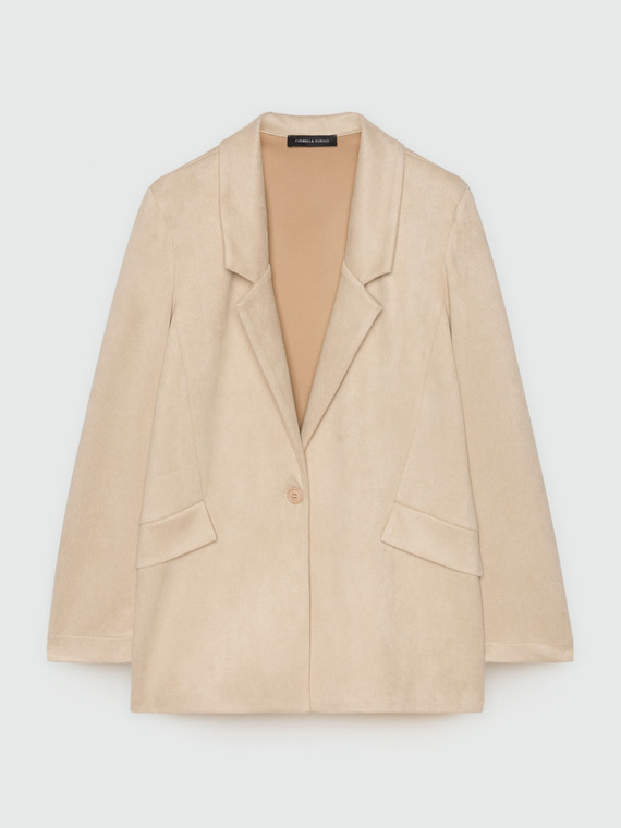 Fiorella Rubino - Blazer in tessuto effetto used Donna, Taglia: XL (60-62 IT)
