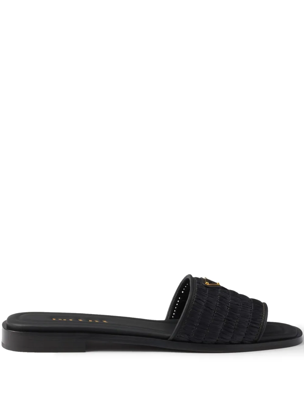 Prada leather slides - Nero