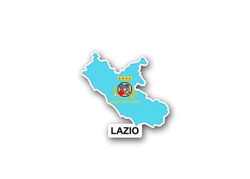Akachafactory Sticker Adesivi Adesivo Bandiera Italia Regione Lazio