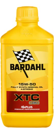 Bardahl - Olio Motore Xtc C60 15W50 Per Moto 4 Tempi, Lubrificante Speciale Ad Elevate Prestazioni, Olio Motore Per Una Massima Efficienza Della Lubri