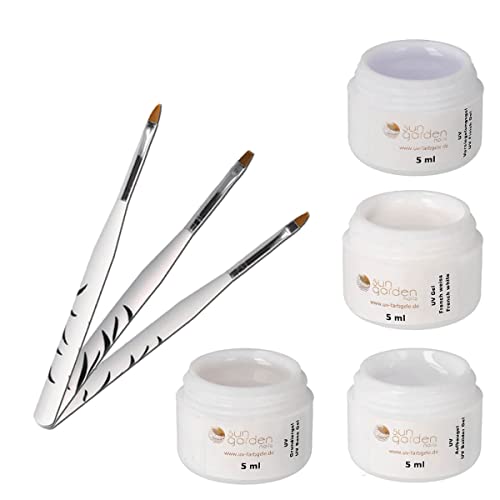 Set Di Gel Uv Classic 5Ml Incluso Set Di 3 Pennelli