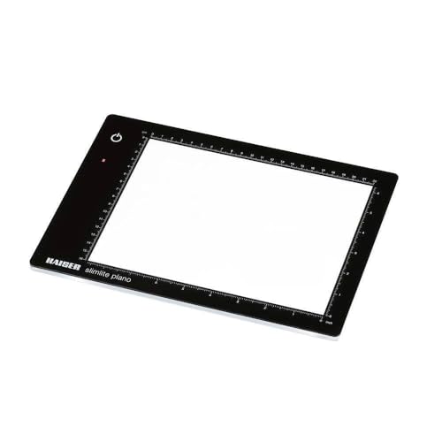 'Kaiser Fototechnik 2454 Piastra Di Lampadine Led "Slimlite Plano, 5000 K, Dimmerabile, Alimentazione Elettrica E Batteria Inclusa Rete/Caricatore, Su
