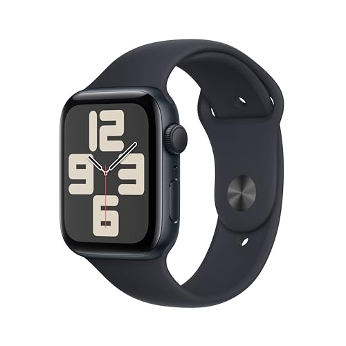 Apple Watch Se (2ª Generazione, 2023) Gps 44 Mm Smartwatch Con Cassa In Alluminio Color Mezzanotte E Cinturino Sport Mezzanotte - S/M. Fitness Tracker
