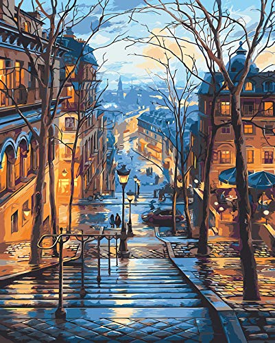 Paint By Numbers Kit 40X50Cm Dipingi Con I Numeri Per Adulti Pittura Con Numeri Scenario Dipingere Con I Numeri Con Pennelli Acrilici Quadri Da Diping