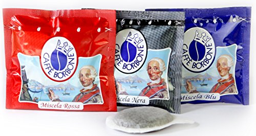 3X50 Cialde Caffè Borbone (Pacco Degustazione 50 Cialde Miscela Nera, 50 Blu E 50 Red)