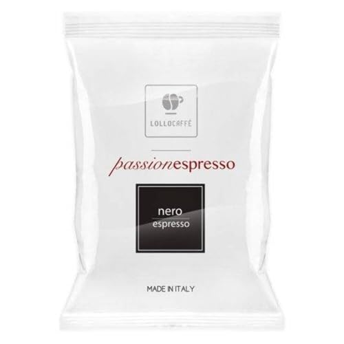 Lollo Caffè Passione Espresso, Miscela Nera - 100 Capsule - Compatibili Con Le Macchine Ad Uso Domestico Nespresso*