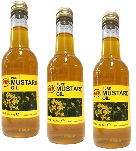 3 X Ktc 100% Pure Mustard Oil – Olio Di Senape 250 Ml (Totale – 750 Ml)