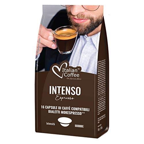 Italian Coffee 96 Capsule Compatibile Con Bialetti (96 Capsule, Espresso Intenso)