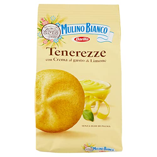 Mulino Bianco Biscotti Frollini Tenerezze Con Crema Al Gusto Di Limone, Colazione Ricca Di Gusto - 200 Gr