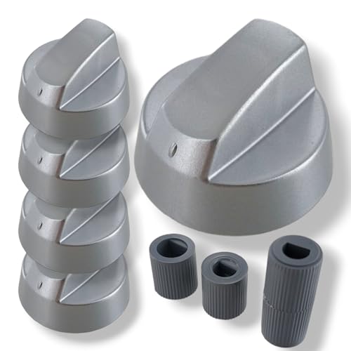 Dl-Pro 5X Set Di Manopole Universali Ø 42 Mm Manopole Girevoli Con Adattatori Da 6 Mm E 8 Mm Manopole Rotanti Per Quasi Tutti I Tipi Di Forni, Fornell