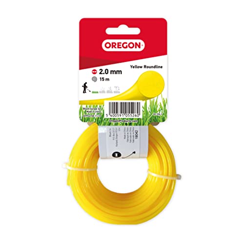 Oregon 69-356-Y Yellow Round Strimmer Line/Wire For Grass Trimmers And Brushcutters, 2.0 Mm X 15 M