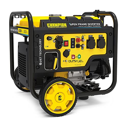 Generatore A Doppio Combustibile Champion Power Equipment Benzina + Gas (Potenza Nominale 3500 W, Generatore Con Avviamento Elettrico, Pannello Di Con